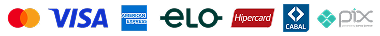 Cartões aceitos